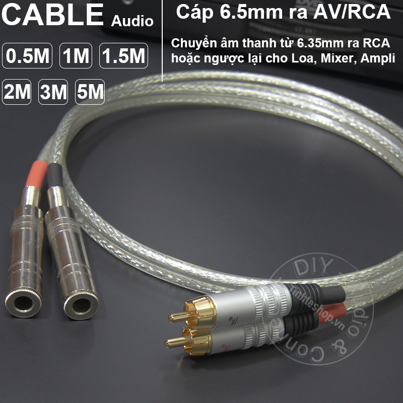 6.5mm female to RCA cable