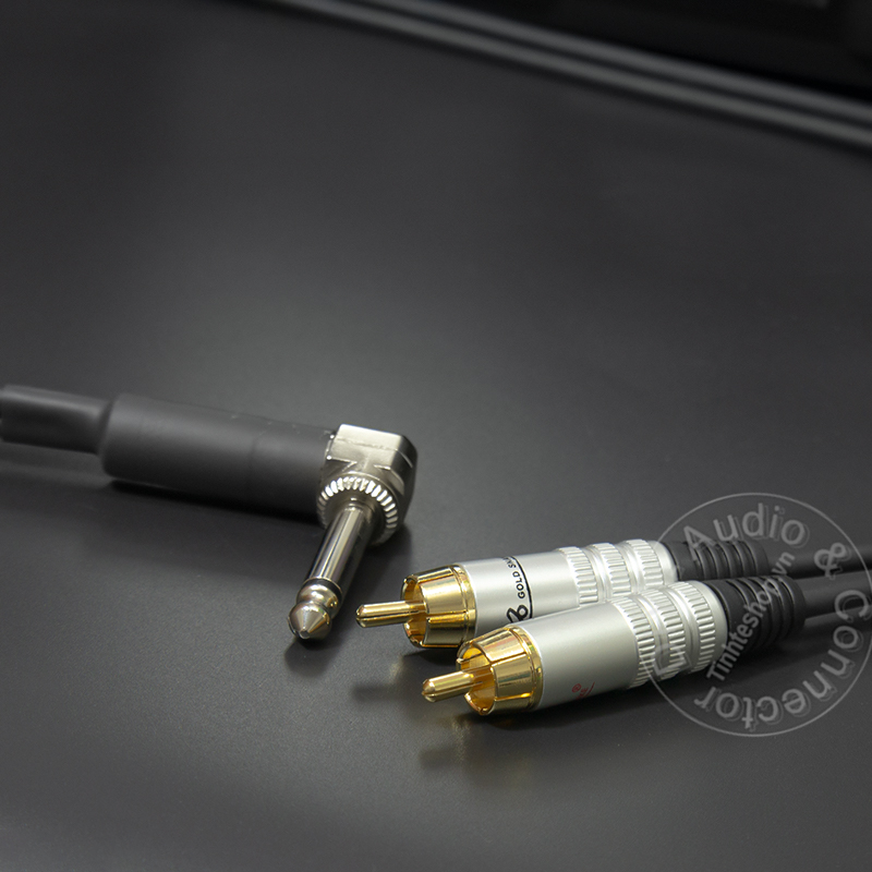 6.5mm mono to 2 RCA cable