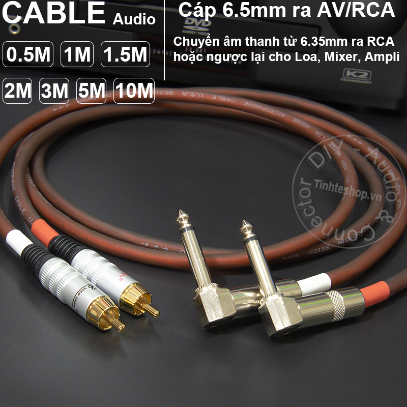 6.35mm to RCA cable