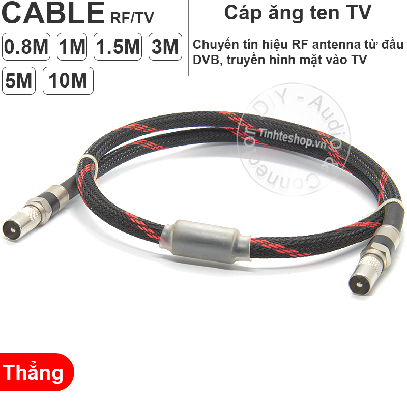 TV antenna signal cable 9.5mm PAL male