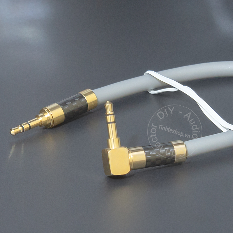 DIY AUX 3.5mm stereo audio cable 99.997 silver plated copper core