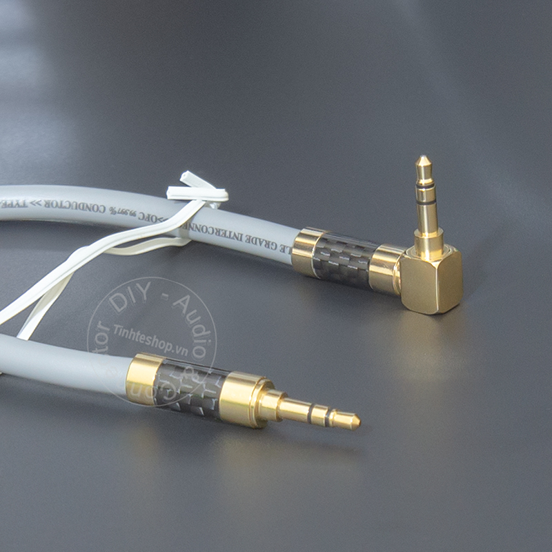 DIY AUX 3.5mm stereo audio cable 99.997 silver plated copper core