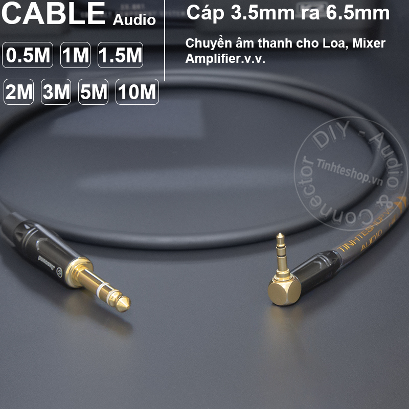 6.5mm to 3.5mm stereo cable