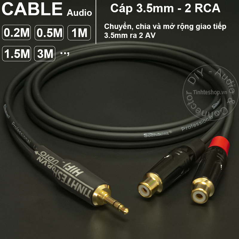cáp chia 3.5mm đực ra 2 av cái diy tinhteshop.vn