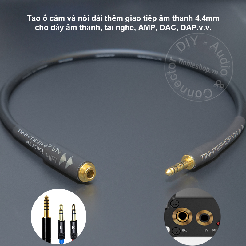 DIY extension 4.4mm balanced audio cable