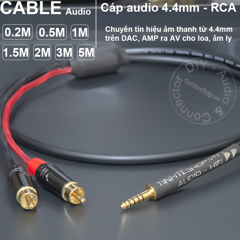 DIY 4.4mm to 2 RCA . balanced audio cable