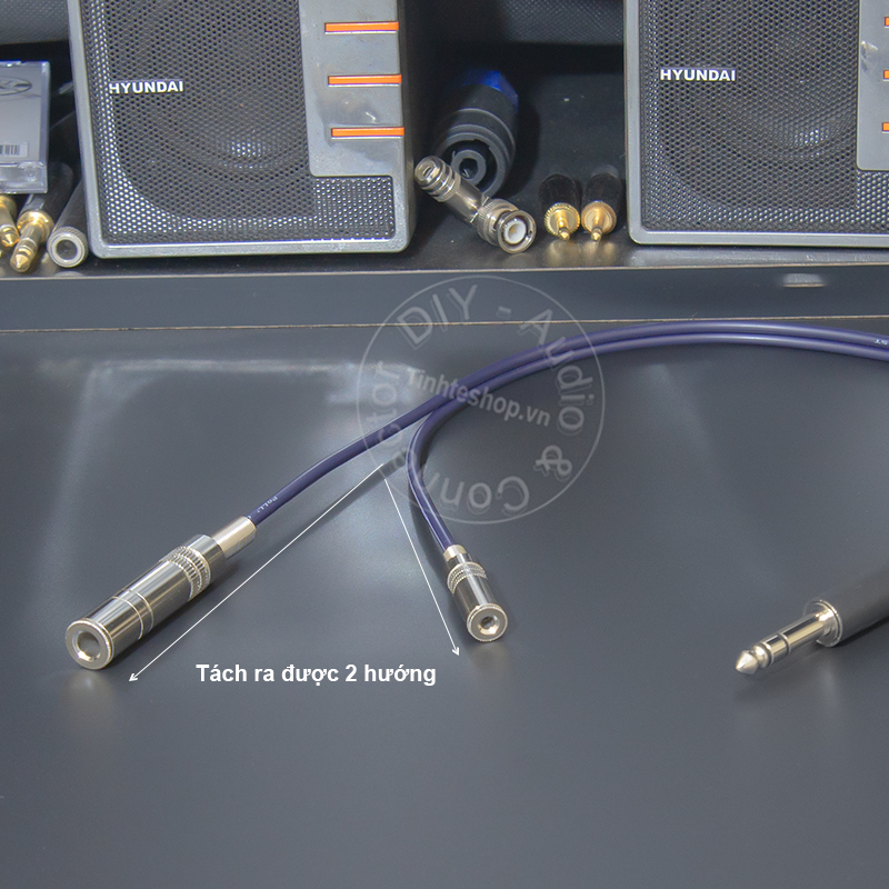 DIY 6.5mm TRS male to 6.5mm female and 3.5mm female audio cable