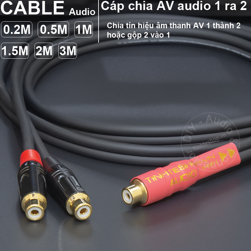  AV splitter cable female to 2 female