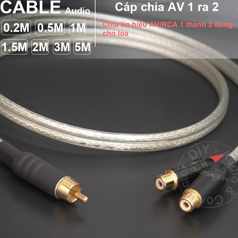RCA male to 2 RCA female cable