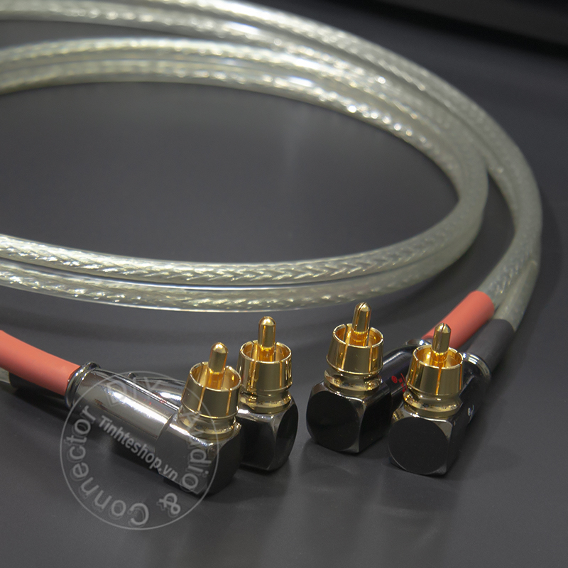 DIY 90 degree curved RCA audio cord