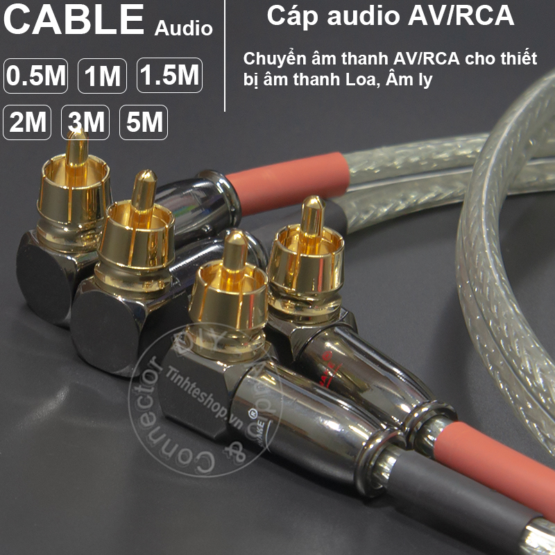 DIY 90 degree curved RCA audio cord