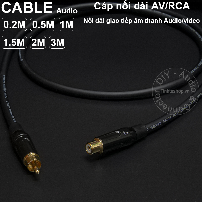 Dây AV nối dài đực sang cái DIY lõi đồng tinh khiết