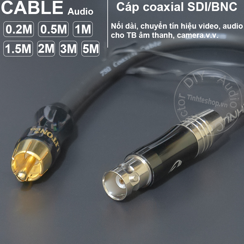 DIY BNC female to AV male SDI cable