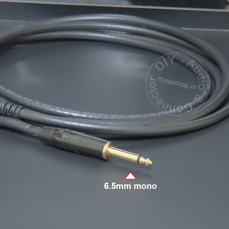 BNC male to 6.35mm TS male signal cable