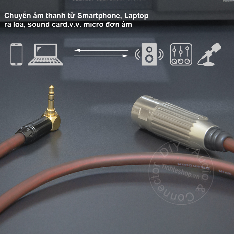XLR male to 3.5mm unbalanced