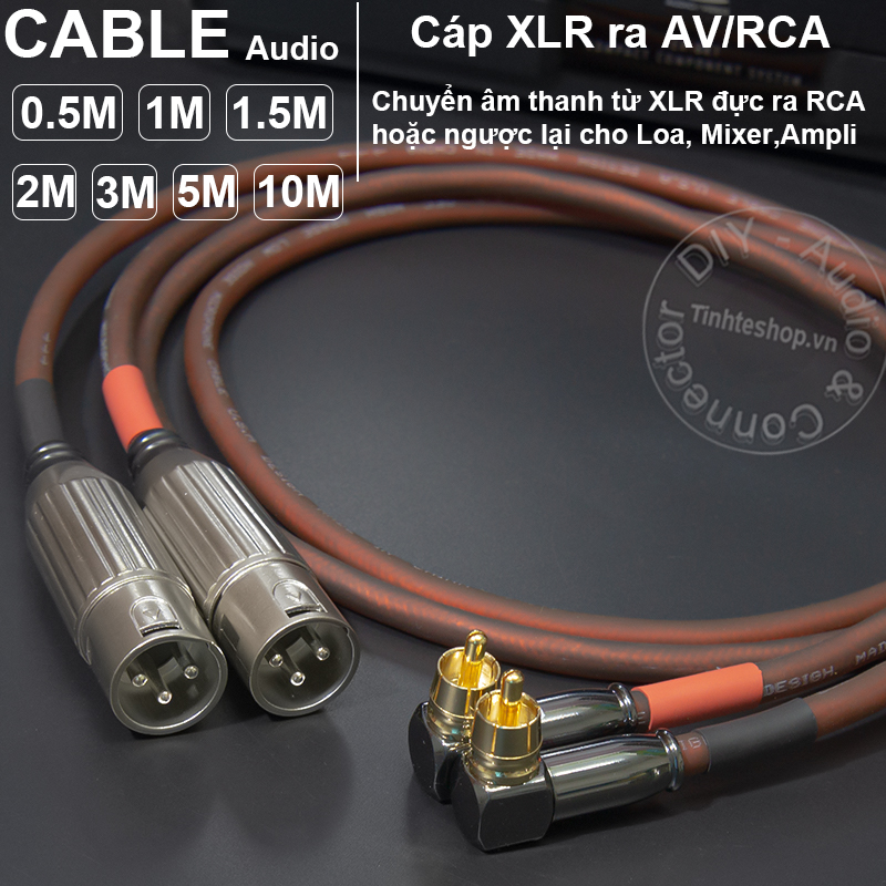 XLR male to RCA angles