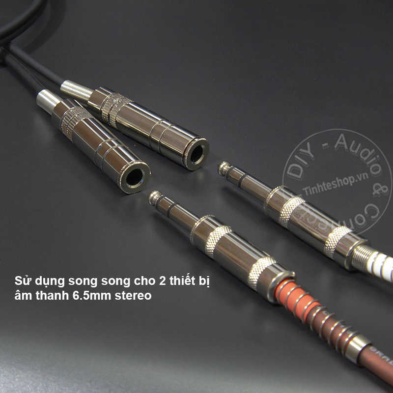 Dây chia jack 6ly stereo 1 thành 2