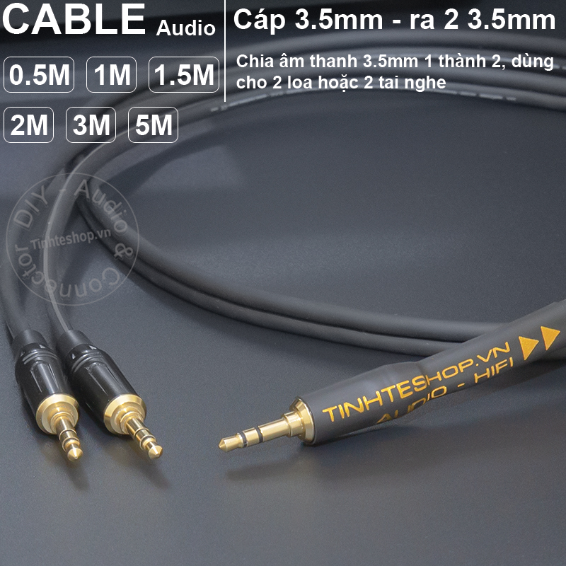 3.5mm stereo male to 2 3.5mm male cable