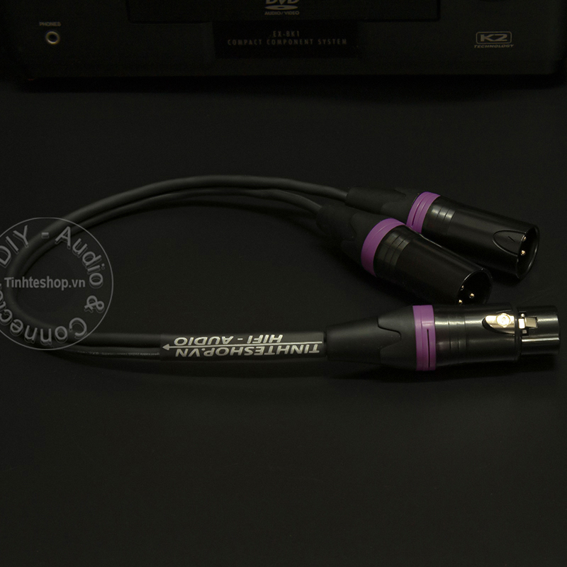 audio cable xlr female to 2 xlr male