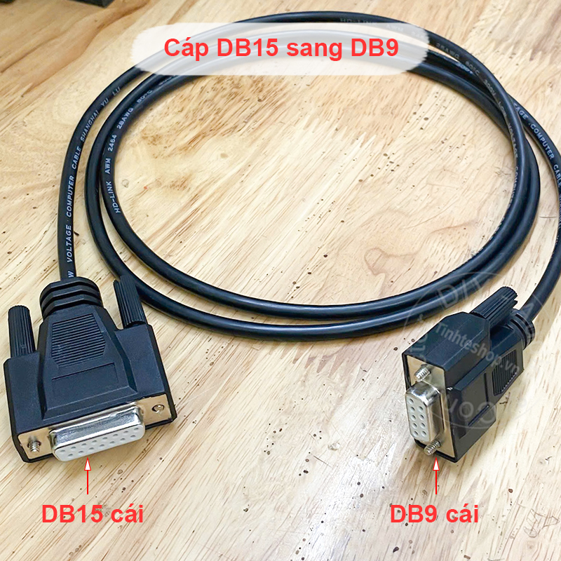 Customize DB9 pin female to DB15 female 2 row cable