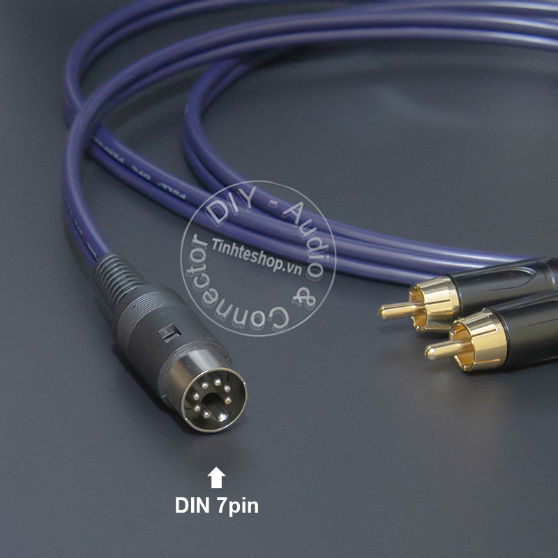 DIY 7-pin to 2 RCA audio cable for B&O amplifier