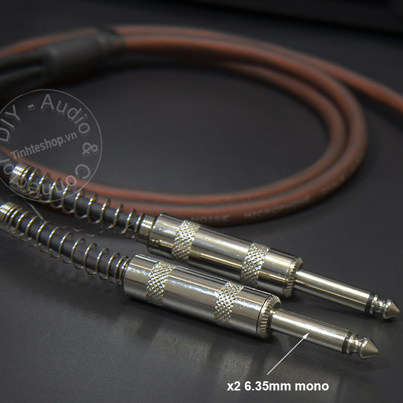 XLR female to 2 6.35mm male mono cable