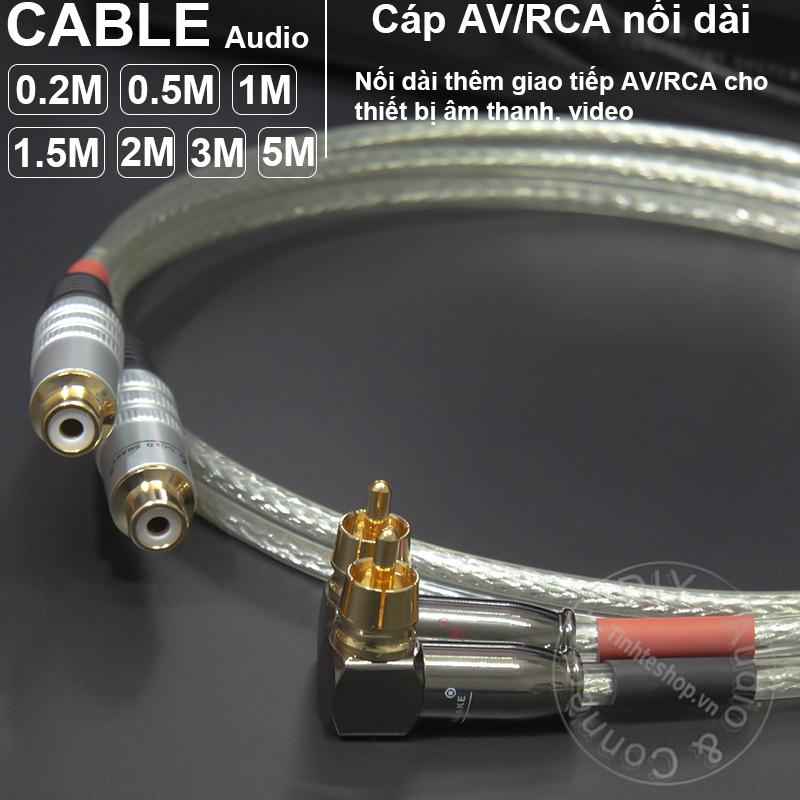 RCA audio cable male to female extension