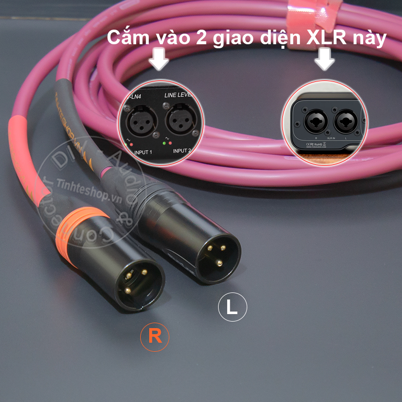 Dây XLR đực cái lõi đồng mạ bạc