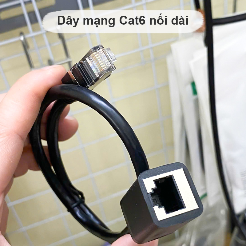 Cat 6 RJ45 LAN Extension Cable Network Patch Cord Male to Female Connector for Router Modem Smart TV Computer PC Laptop