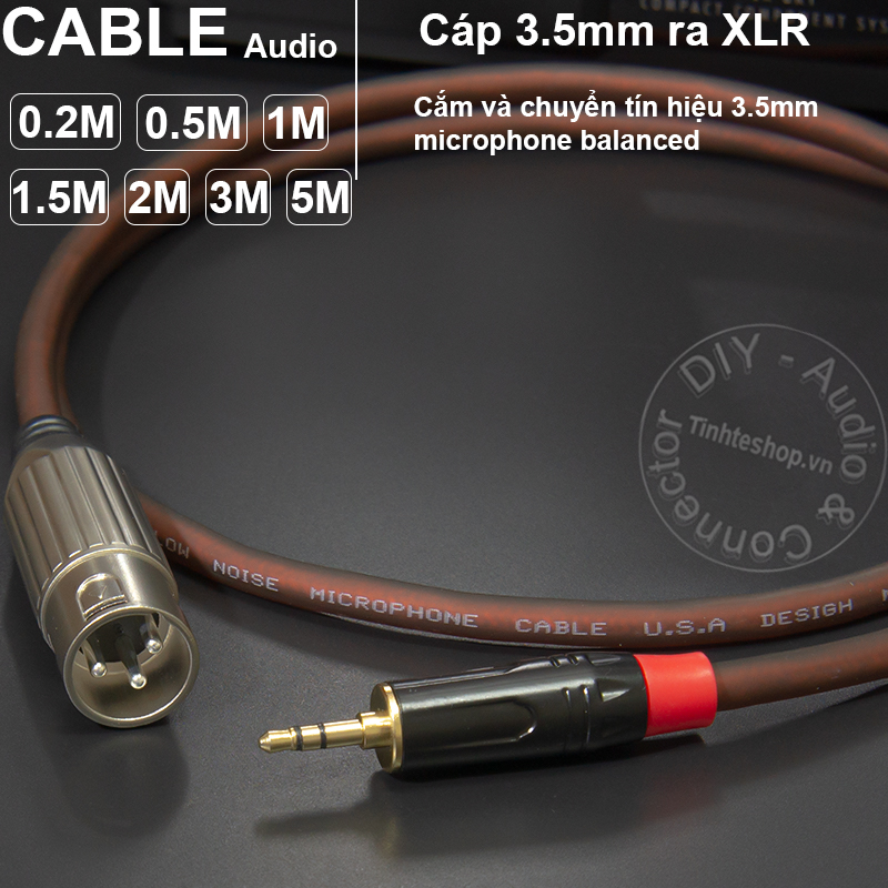 XLR male to 3.5mm balanced