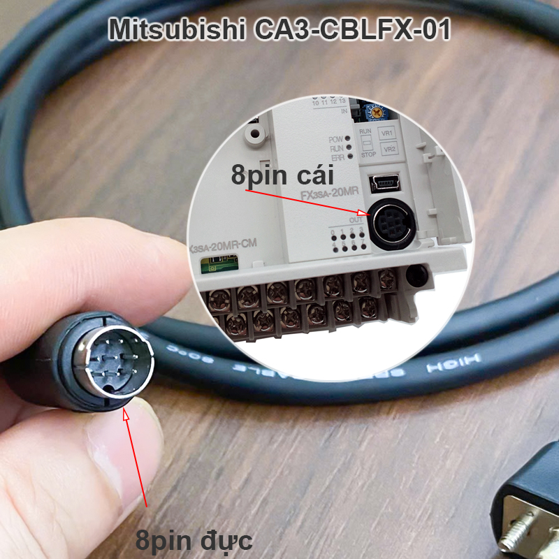 RS232 DB9 female to mini DIN 8pin male cable