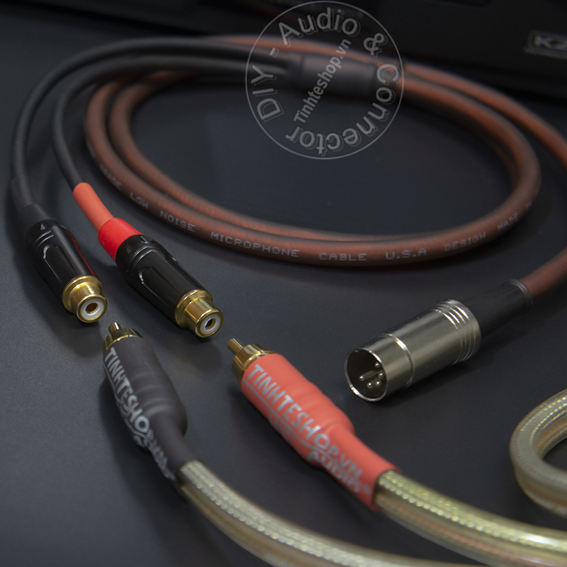 MIDI DIN 5pin male to 2 RCA female cable