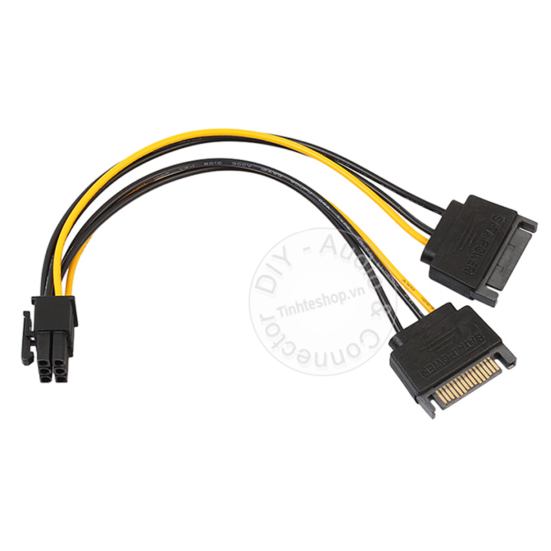 SATA to 6pin PCIe power cable 20Cm