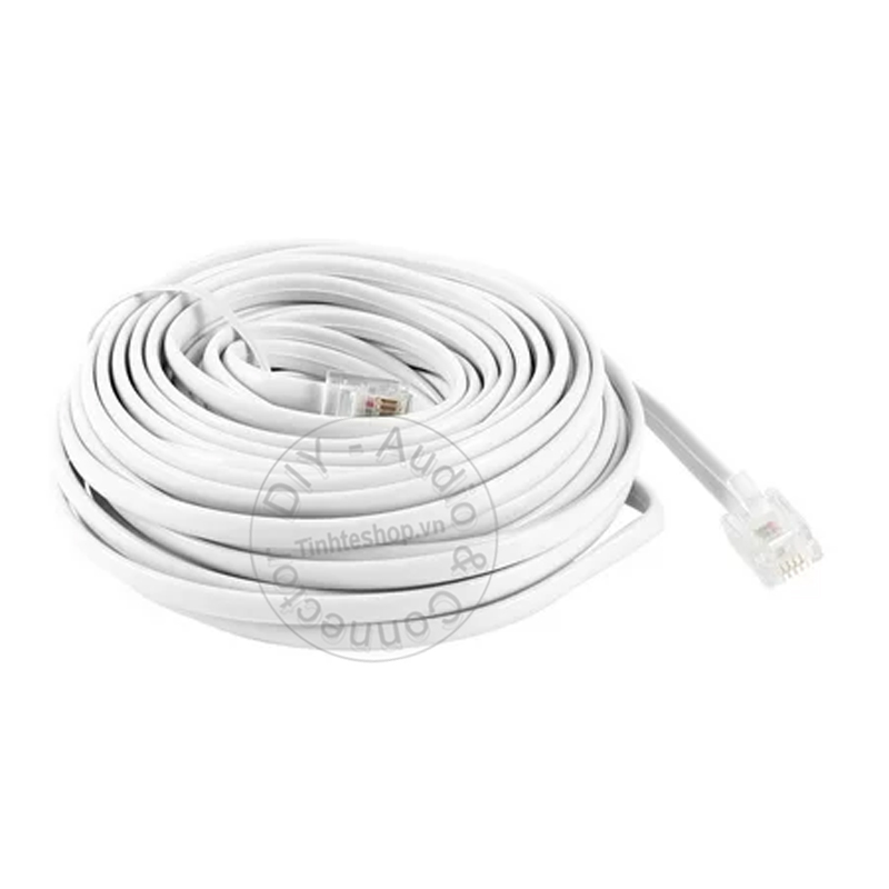 Dây điện thoại RJ11 bấm sẵn 2 đầu 0.2 đến 20 mét | Tinh Tế Shop
