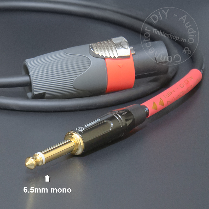 DIY speakon to 6.5mm TS speaker cable for Speaker Amplifier