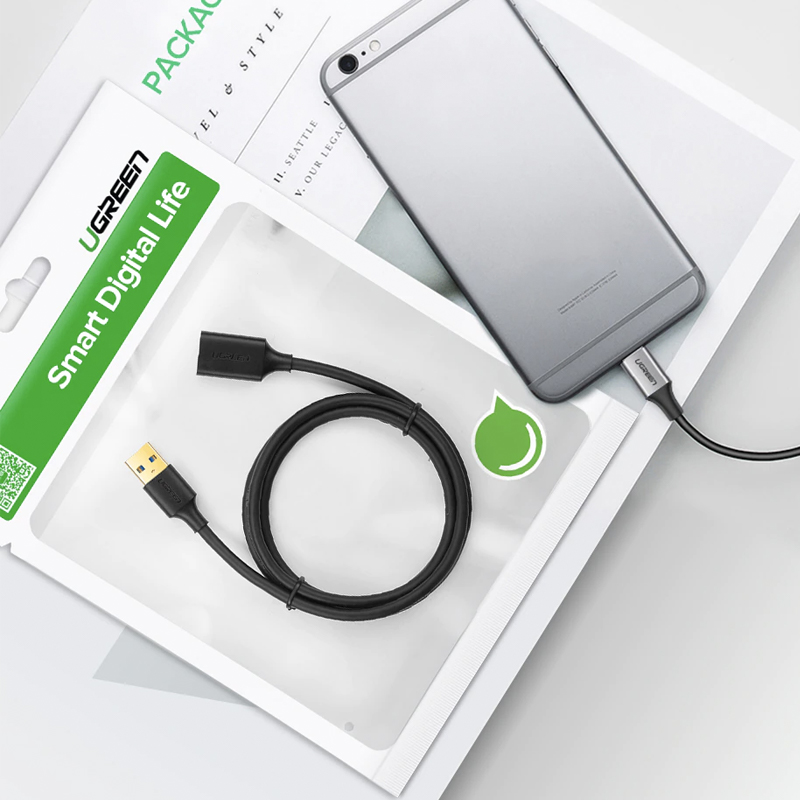 cáp usb 3.0 am-af ugreen us129