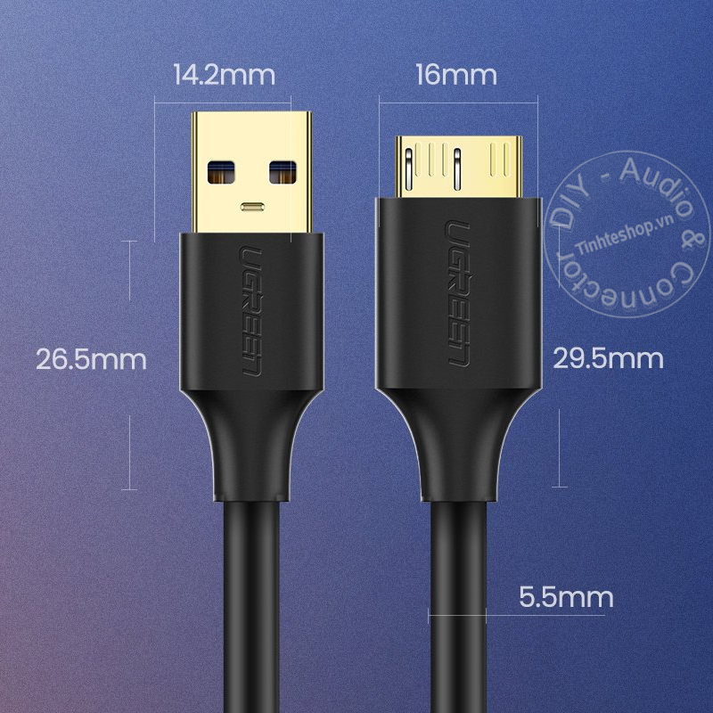 USB 3.0 type A male to micro B male cable