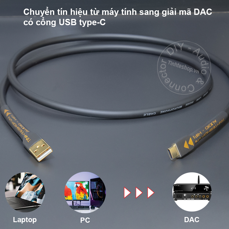 High performance DIY USB OTG AM to CM cable