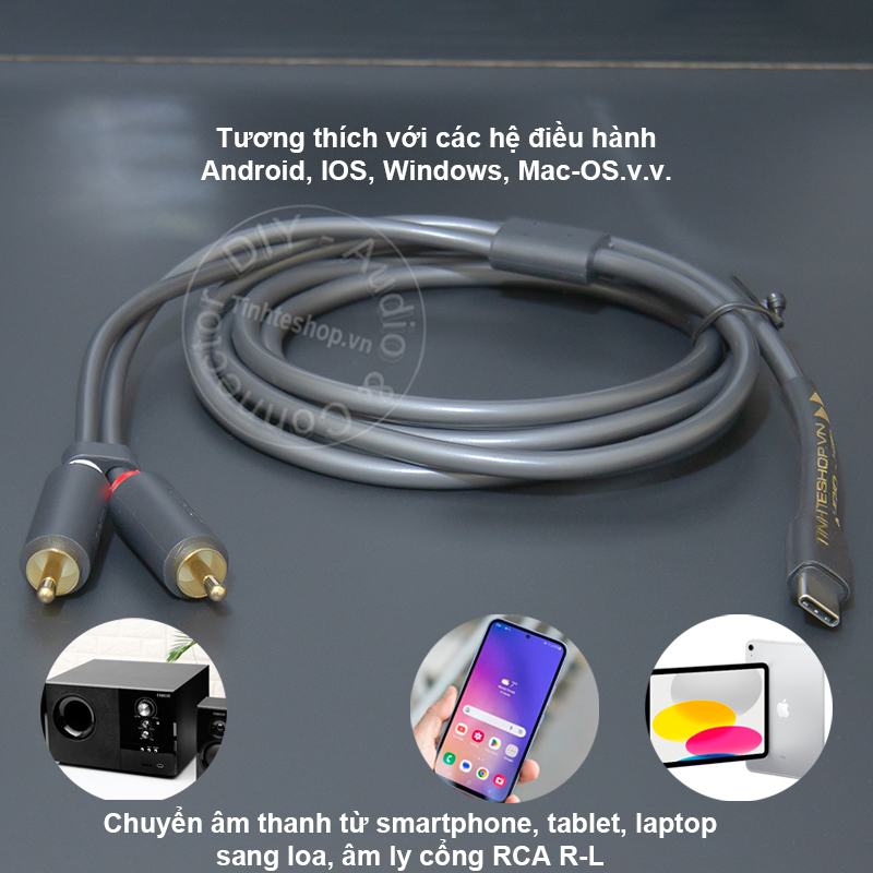 32-bit 384KHz DIY USB Type-C to RCA DAC Converter