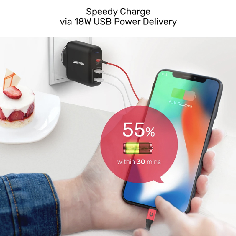 Cáp USB C to Lightning MFI 1 mét Unitek C14060RD