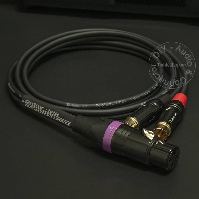 cáp xlr ra 2 rca