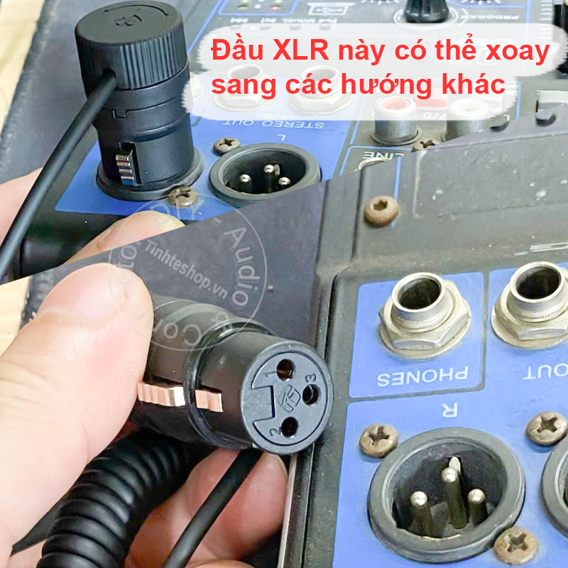 XLR female to 3.5mm locking