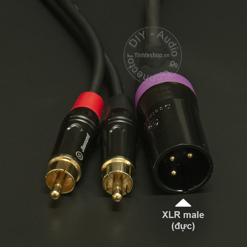 cáp ba lăng xlr đực ra 2 av rca DIY tinhteshop.vn