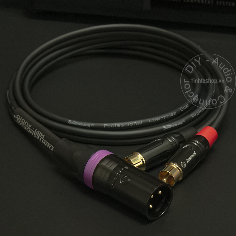 cáp ba lăng xlr đực ra 2 av rca DIY tinhteshop.vn