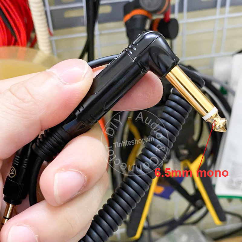 Cáp microphone 3.5mm sang 6.5mm thu âm cho đàn Ghita, Violin