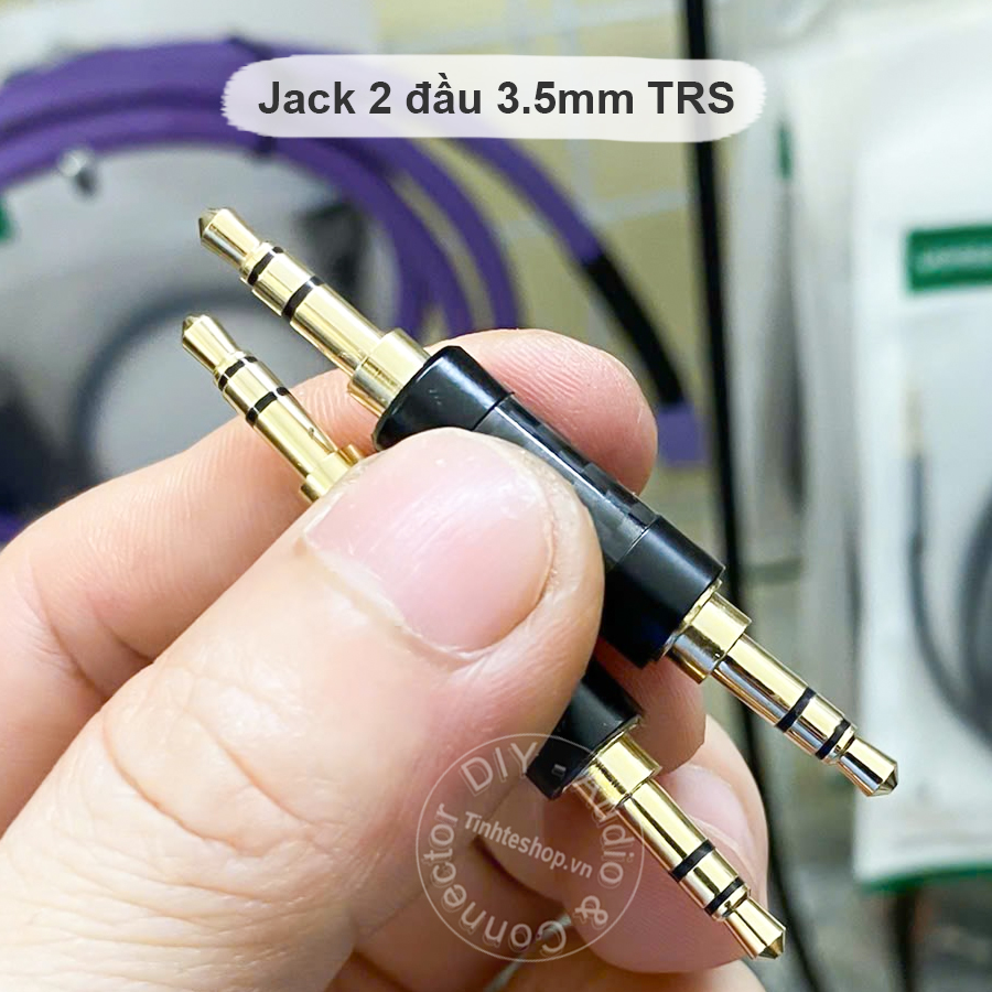 3.5mm stereo 2 male audio connector
