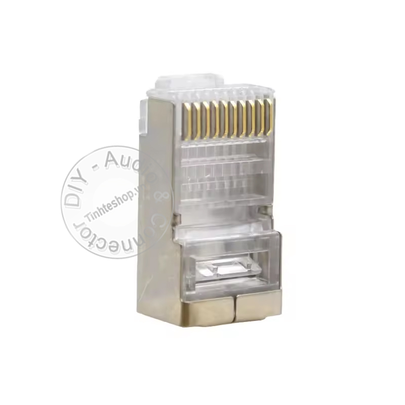 Metal-coated 10-pin RJ48 network connector