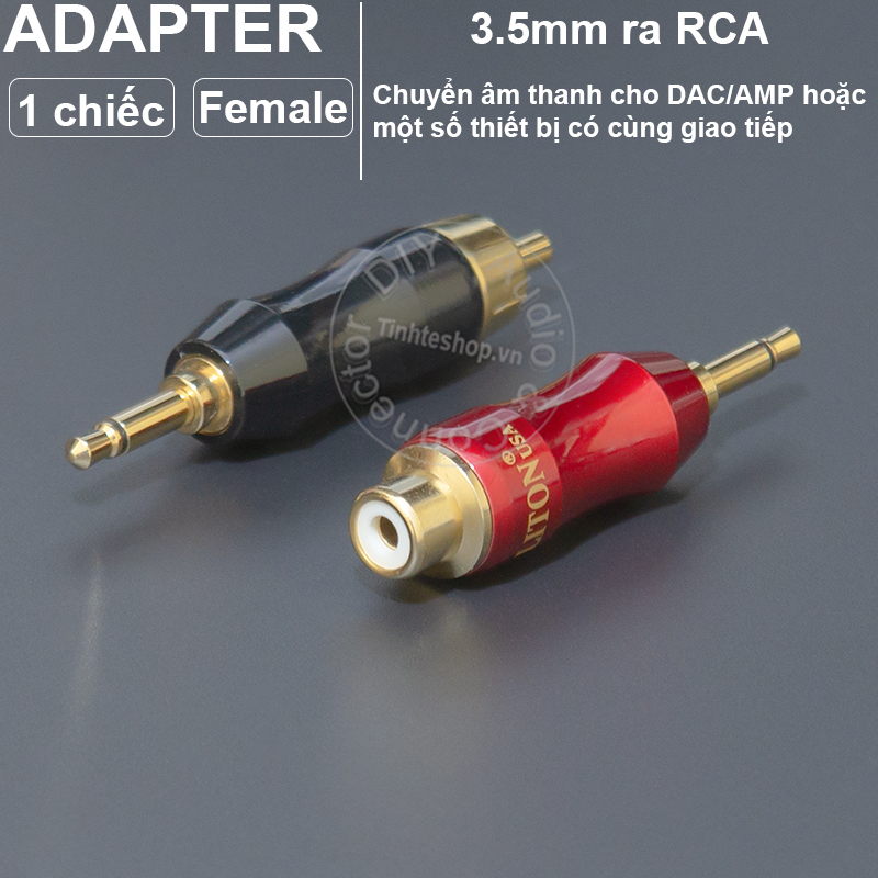 Do-it-yourself TS 3.5mm female RCA converter