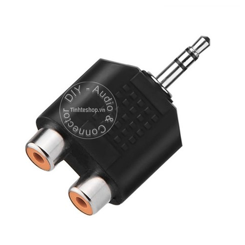 3.5mm male to 2 RCA female adapter