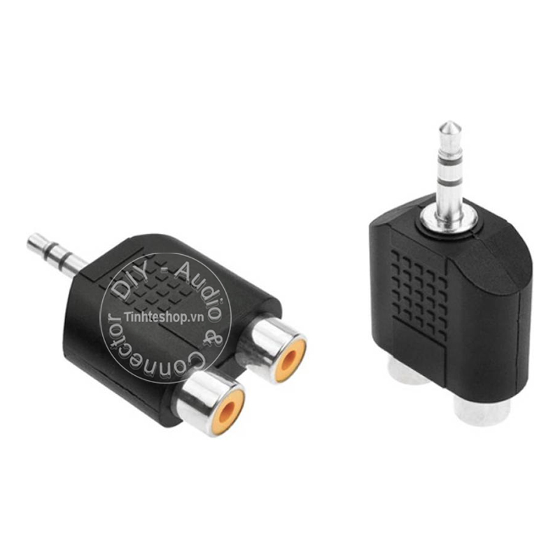 3.5mm male to 2 RCA female adapter